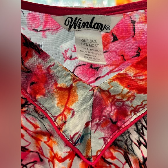 Vintage Winlar Floral Multicolor Kaftan Poncho Cover-Up Dress O/S‎ Boho Festival - Picture 3 of 8